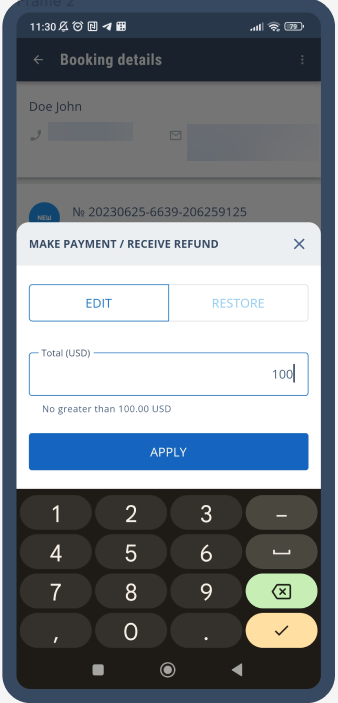 Making payments in the TL Extranet app