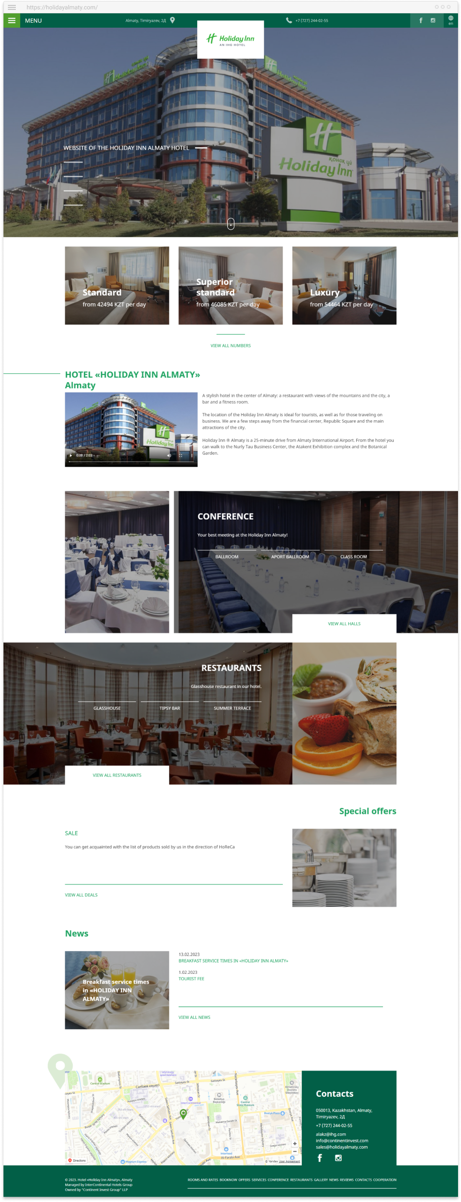 Official site Holiday Inn Almaty