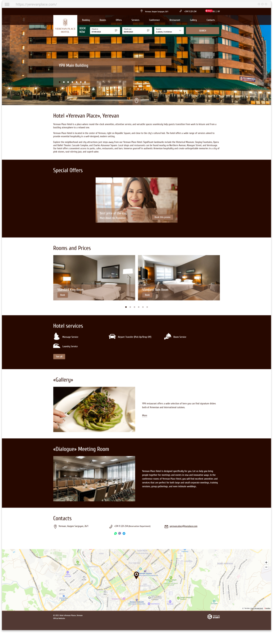 Official site Yerevan Place Hotel